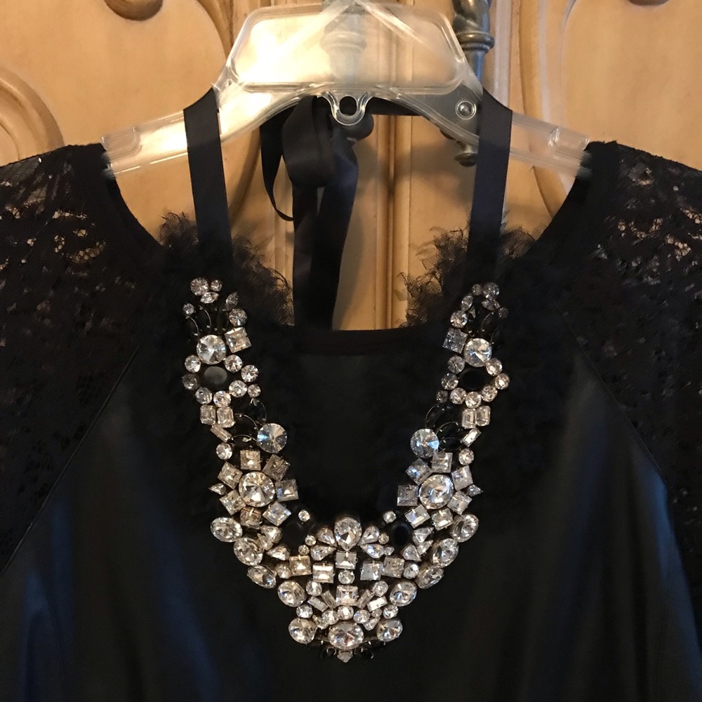 Swarovski Crystal Ribbon Tie Necklace